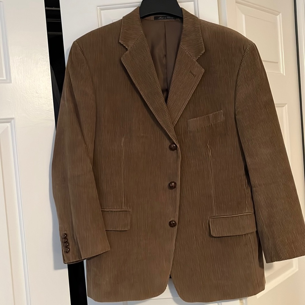 Zagato signature collection, brown corduroy blazer. 42S.